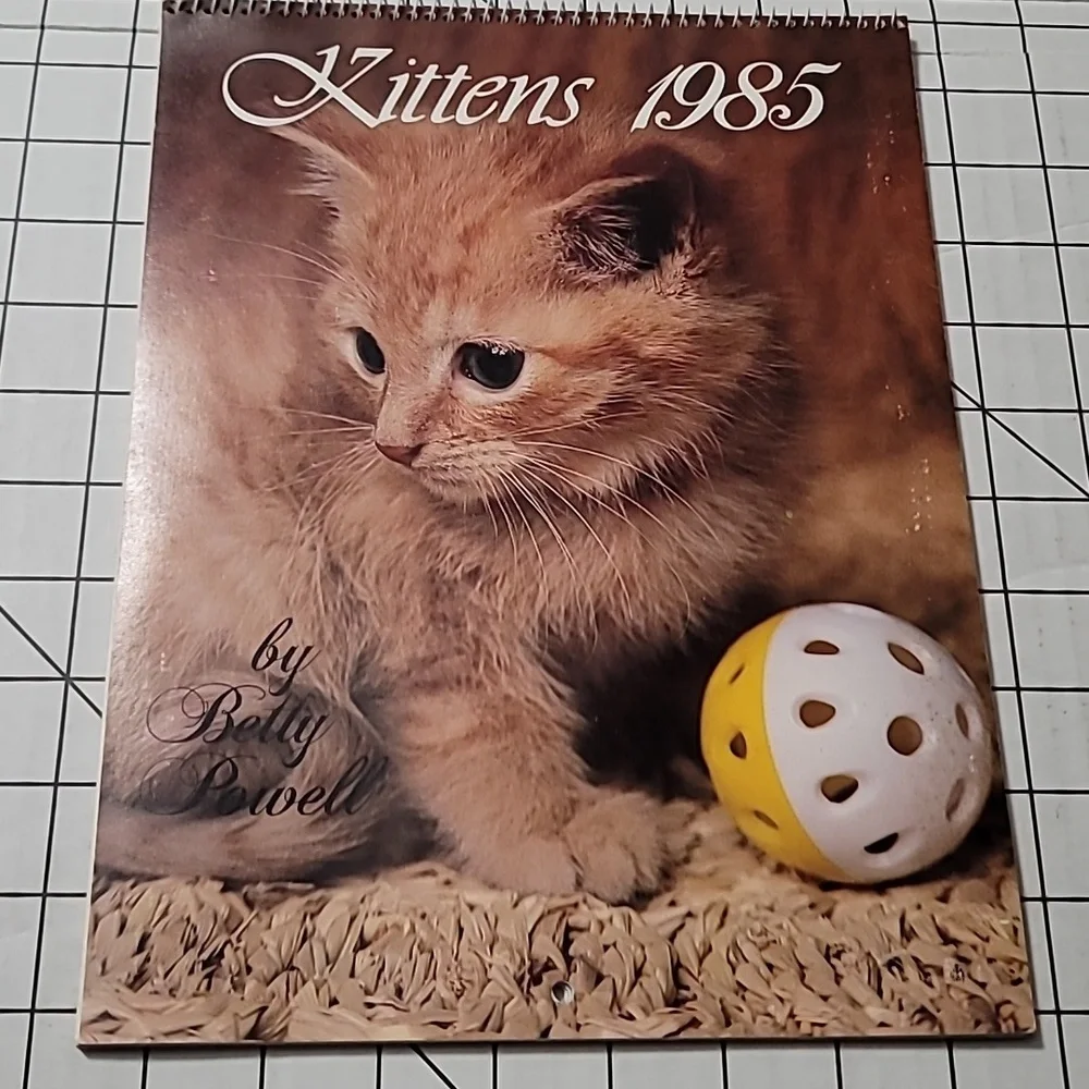 1985 Kittens Calendar by Betty Powell‎ - Vintage